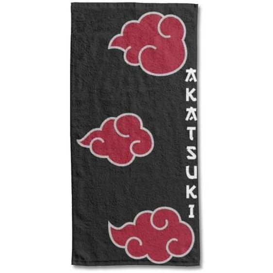 Serviette De Plage Naruto Shippuden Akatsuki 75x150 Cm - 100% Coton - Noir Noir