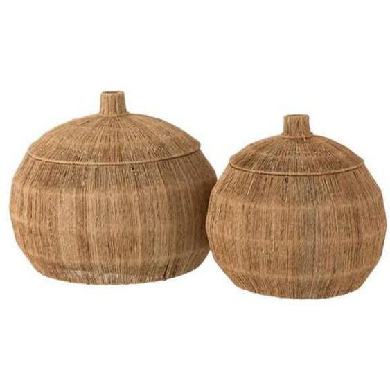 Set 2 Paniers Arrondis en Jute Naturel - DANTYA - CaliCosy Beige