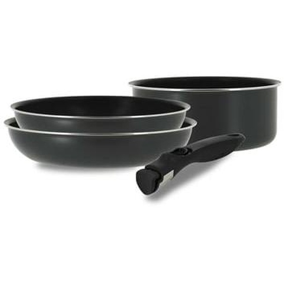 Set 4 pieces iris poele casserole et poignee en aluminium induction