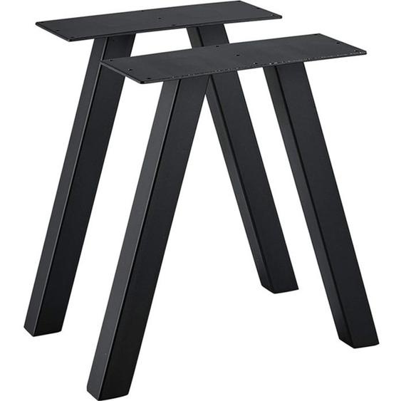 Set de 2 pîeds de table Mariager triangulaires en acier 42 x 40 cm