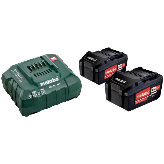 Set de base 2 batteries Li-power 18V/4Ah + chargeur ASC 55 - METABO - 685050000