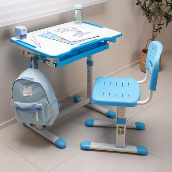 Set de bureau et chaise pour enfant Sala bleu blanc