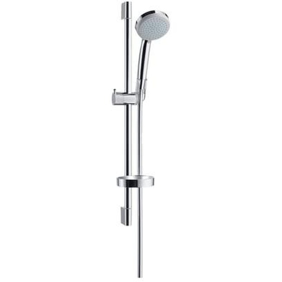 Set de douche Vario EcoSmart 9 l/min avec barre UnicaC 65 cm et porte-savon chromé Hansgrohe Croma 100