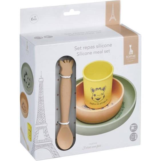 Set De Repas Silicone Vulli Sophie La Girafe Beige