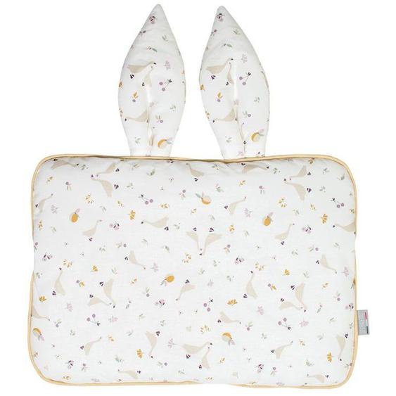 Sevira Kids - Oreiller Extra Plat Lapin Sidonia - Multicolore Blanc