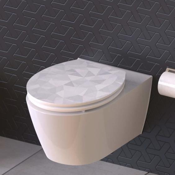 Siège de toilette - SCHÜTTE - DIAMOND - MDF - Multicolore - Fermeture douce