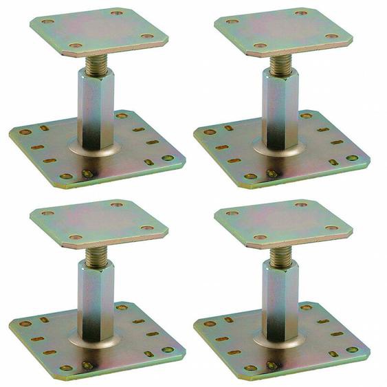 Lot de 4 Pieds de poteau réglables APRN100/150 simpson