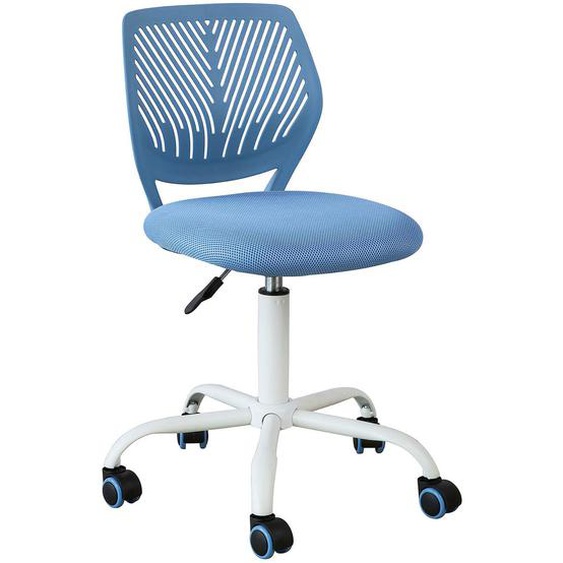 Sobuy® Fst64-Bl Chaise De Bureau Ergonomique Fauteuil Pivotant Chaise Pour Ordinateur Hauteur Réglable (Bleu)