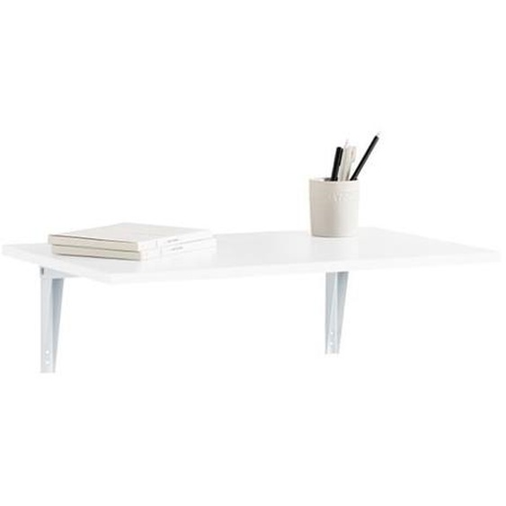 SoBuy® FWT21-W Table murale rabattable en bois Table de Cuisine Table Enfant L60×P40cm–Blanc