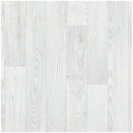 Sol Vinyle Link - Imitation parquet blanc veinage gris - Rouleau de 2m x 7m