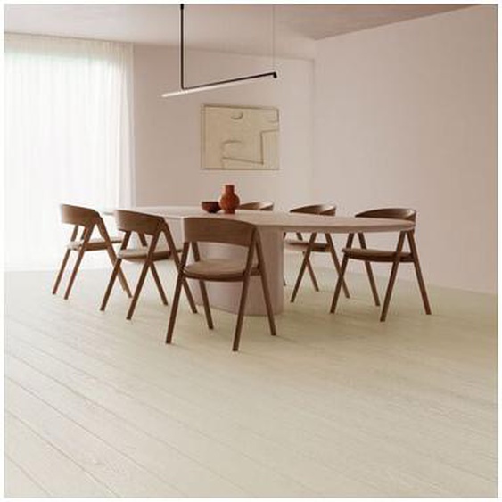 Décoweb - Sol Vinyle Résistance Pro - Parquet bois vintage peint - Beige - Rouleau de 2m x 5m