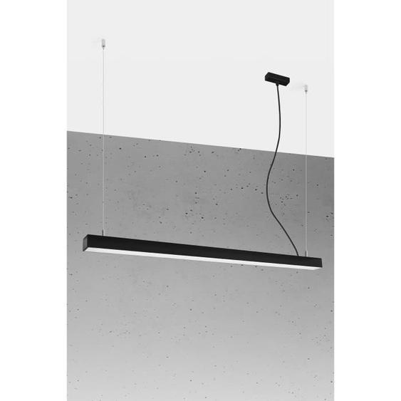 Sollux PINNE Luminaire suspendu barre droite linéaire 115 cm LED intégrée noir 4000K