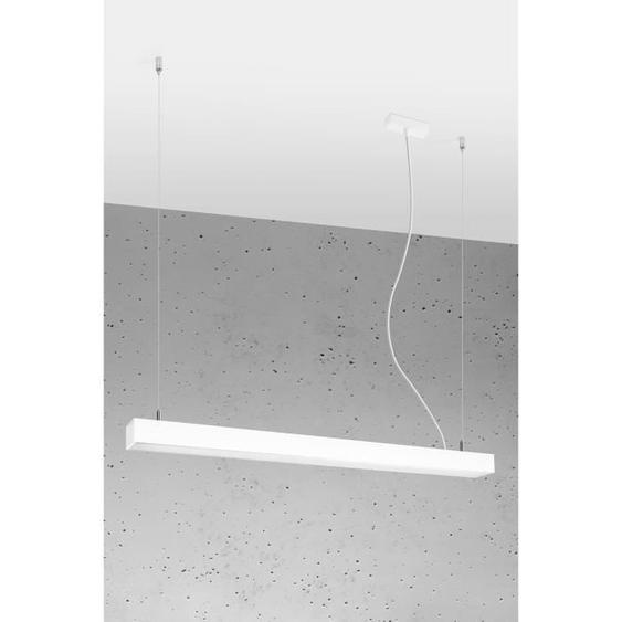 Sollux PINNE Luminaire suspendu barre droite linéaire à LED intégrée 95 cm Blanc 4000K