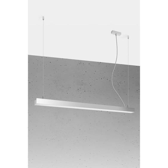 Sollux PINNE Suspension Barre Droite Linéaire LED 115cm Intégré Gris Clair 3000K