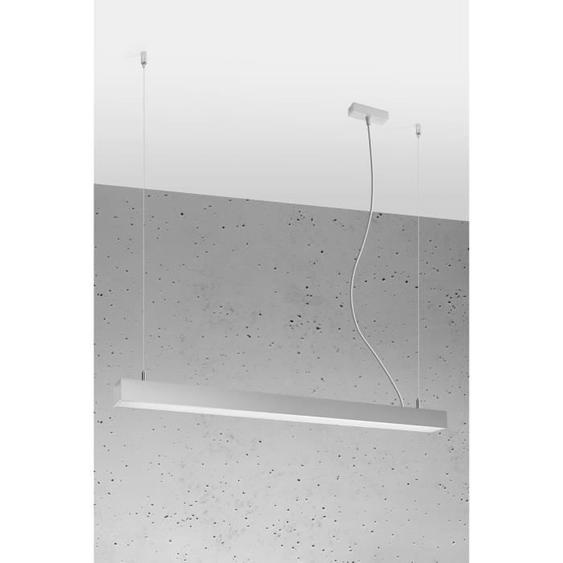 Sollux PINNE Suspension Barre Droite Linéaire LED 115cm Intégré Gris Clair 4000K