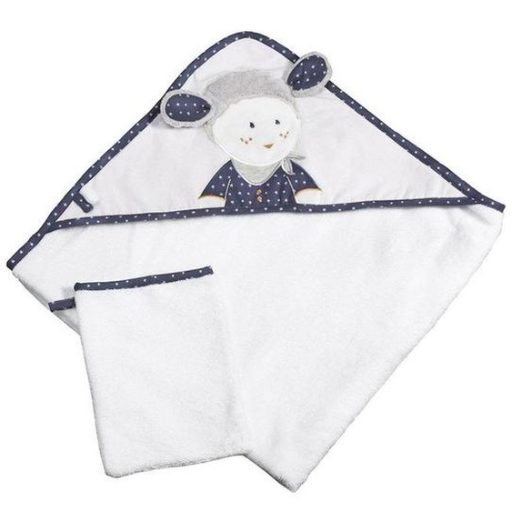 Sortie De Bain Bébé Merlin - Sauthon - 75x75cm - Blanc - Mixte Blanc