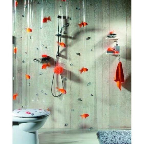 Spirella Rideau de douche PEVA FISH 180x200cm Orange