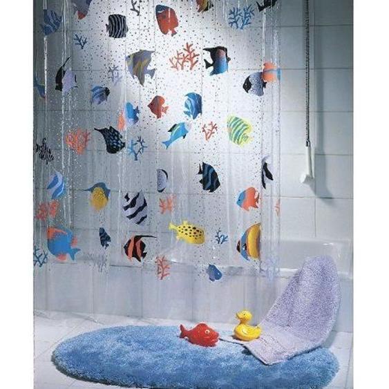 Spirella Rideau de douche PVC FISH 180x200cm Multicolor