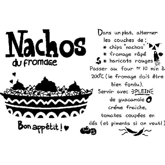 Sticker cuisine recette Nachos au fromage