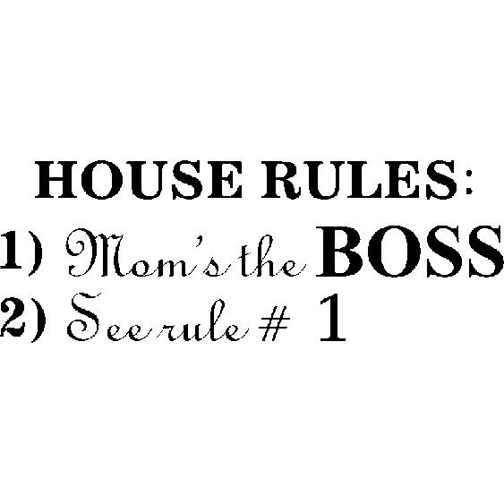 Sticker House rules 2 règles