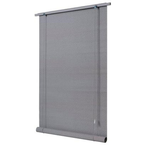 Store enrouleur Bois-Tissé occultant gris clair 105 x 205 cm