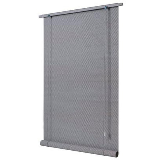 Store enrouleur Bois-Tissé occultant gris clair 95 x 195 cm