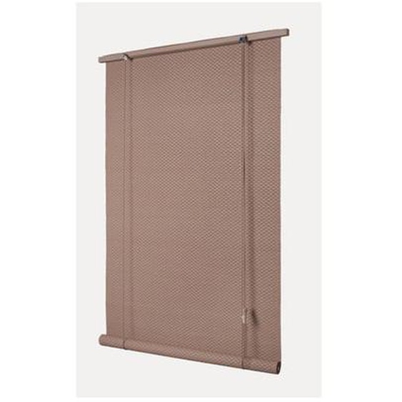 Store enrouleur Bois-Tissé occultant moka 100 x 200 cm