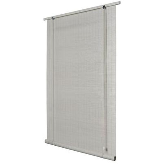 Store enrouleur Bois-Tissé tamisant gris clair 100 x 200 cm