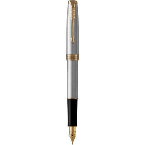 Stylo plume Sonnet acier / doré plume moyenne