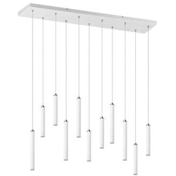 Suspension 11 lampes ajustables Tubulaire