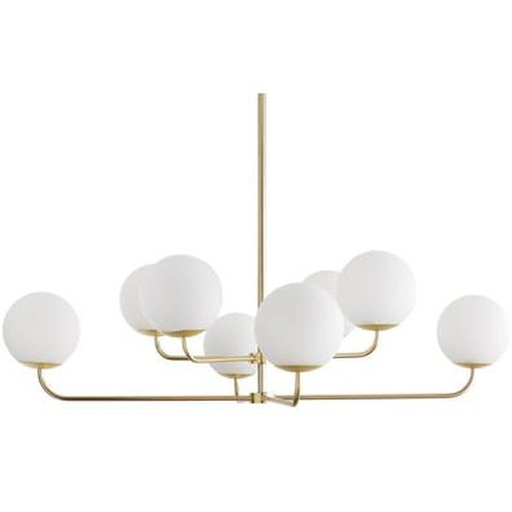 Suspension laiton et verre opaline, Moricio