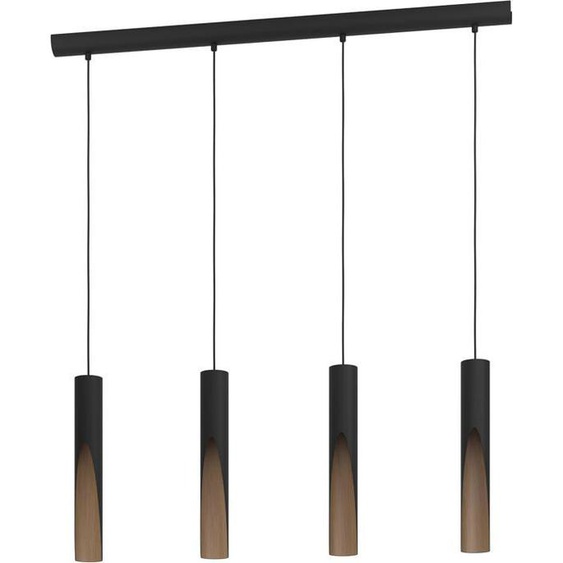 Suspension Led Barbotto,Lampe De Plafond Suspendue À 4 Spots,Luminaire Pour Salon Et Salle Àmanger,Éclairage Indirect,Métal Noir E