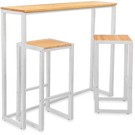 Table +2 Tabourets 30x118x110cm BL-NA