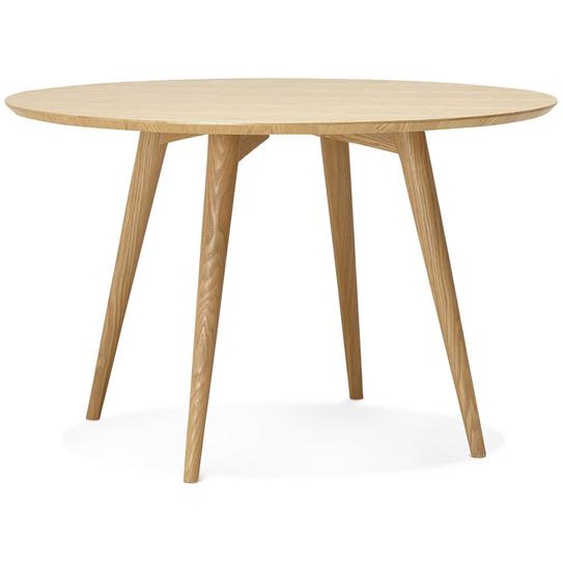 Table à dîner ronde SWEDY en bois style scandinave - Ø 120 cm