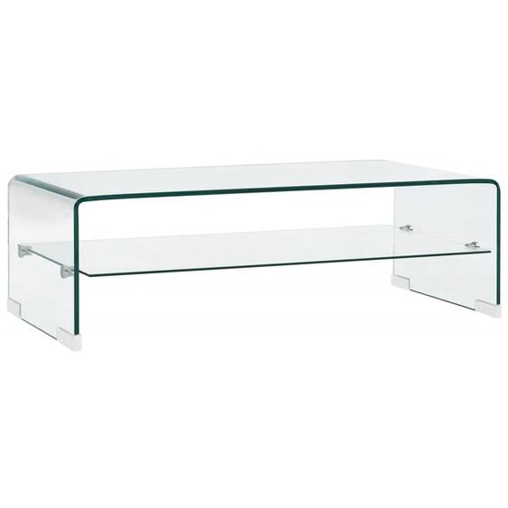 Table basse Clair 98x45x31 cm Verre trempé