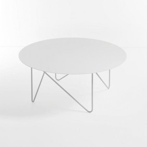Table basse ronde SHAPE acier couleur blanc