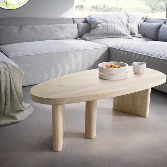 Table-basse Wido 110x50 cm Manguier White Wash, Tables basses