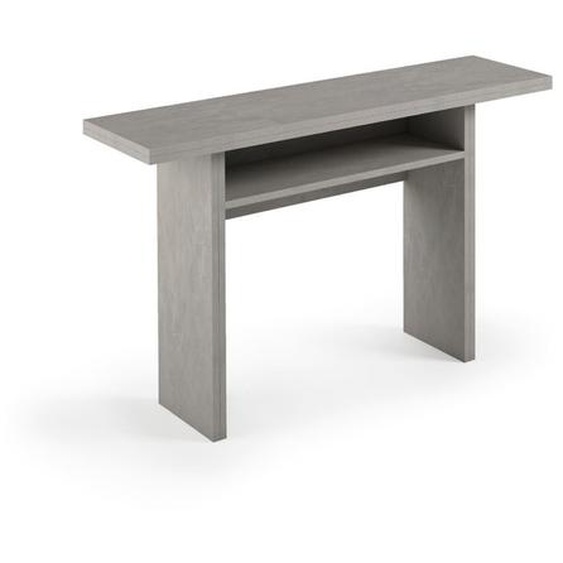 Table console extensible LOUPA  béton plateau rabattable pieds extensibles