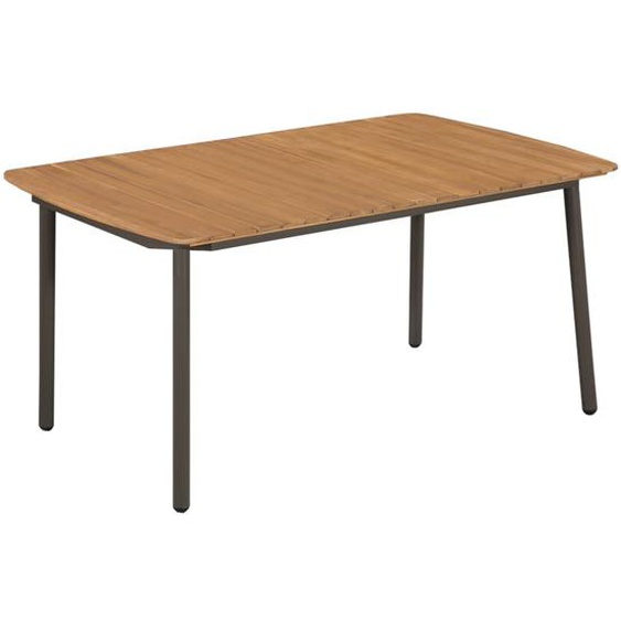 Table de jardin 150 x 90 x 72 cm Bois dacacia solide et acier