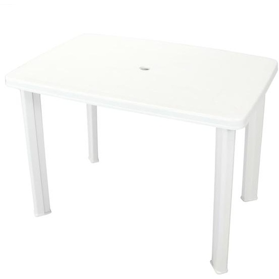 Table de jardin Blanc 101 x 68 x 72 cm Plastique