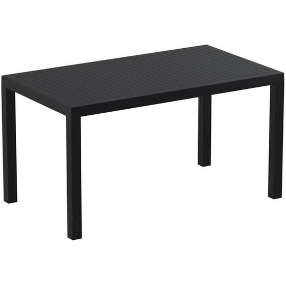 Table de jardin ENOTECA design en matière plastique noire - 140x80 cm