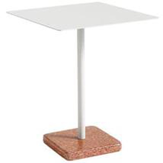 Table de jardin Terrazzo  - gris clair - Terrazzo rouge - carré 60 x 60 cm