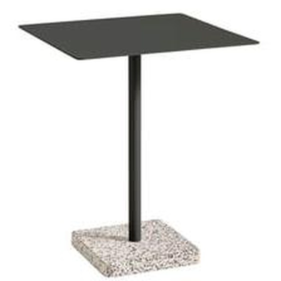 Table de jardin Terrazzo  - gris foncé - Terrazzo gris - carré 60 x 60 cm