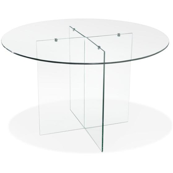 Table de salle à manger ronde en verre BOBBY TABLE ROUND design - Ø 120 cm