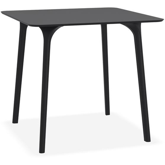 Table de terrasse carrée LAGOON noire intérieur / extérieur - 80x80 cm