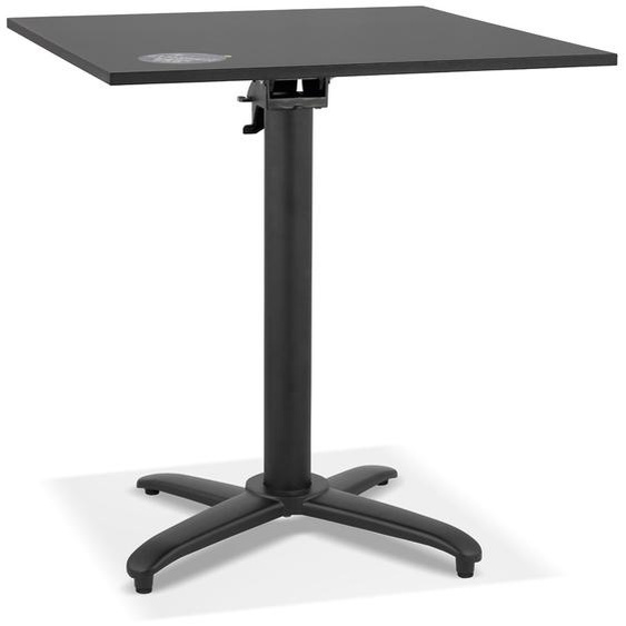 Table de terrasse pliable NOCTALI carrée noire - 68x68 cm