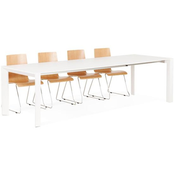 Table design extensible MAMAT blanche mate - 190(270)x95 cm