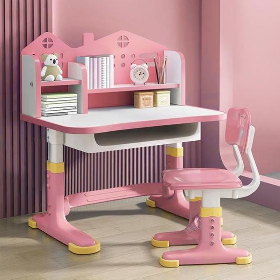 Table détudeavec chaise pour enfants-Bureau détude pour enfants réglable en hauteur-Bureau et bibliothèque pour enfants-BLUETHY