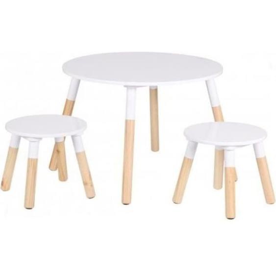 Table enfant avec 2 tabourets BLANC Judy Wild