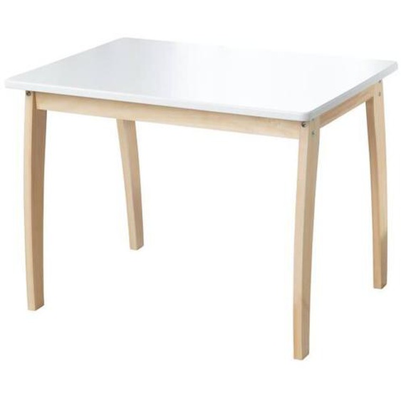 Table Enfant En Bois Massif - Roba - Meubles Pour Tout-petits - À Partir De 2 Ans - Naturel / Blanc Blanc